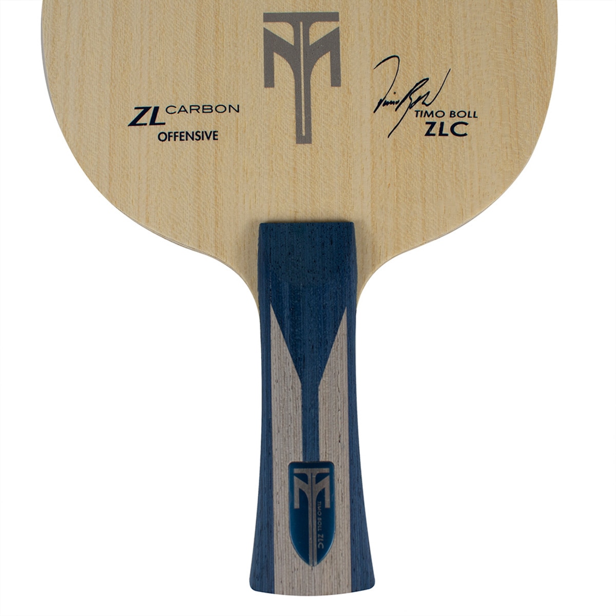 Timo Boll ZLC Blade: Close-up of Flared Handle Type